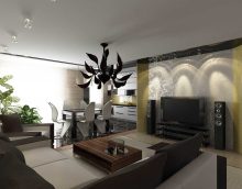 l'idée d'un bel intérieur de salon dans une photo de style moderne