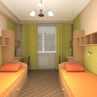 version du design inhabituel d'une chambre d'enfants pour deux garçons photo