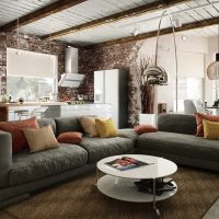 variante du design lumineux du salon dans une image de style moderne