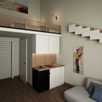 l'idée du style moderne d'un petit salon photo