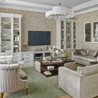 version de l'intérieur inhabituel de la salle dans le style d'une image classique moderne
