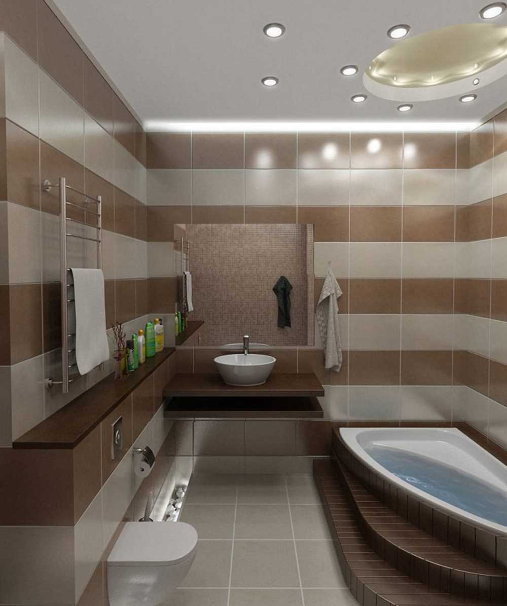 versión de un hermoso diseño de un baño de 6 metros cuadrados