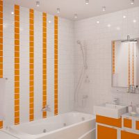 Un exemple de style lumineux d'une salle de bains dans Khrouchtchev photo