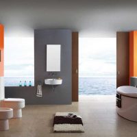 idée de style inhabituel d'une grande photo de salle de bain