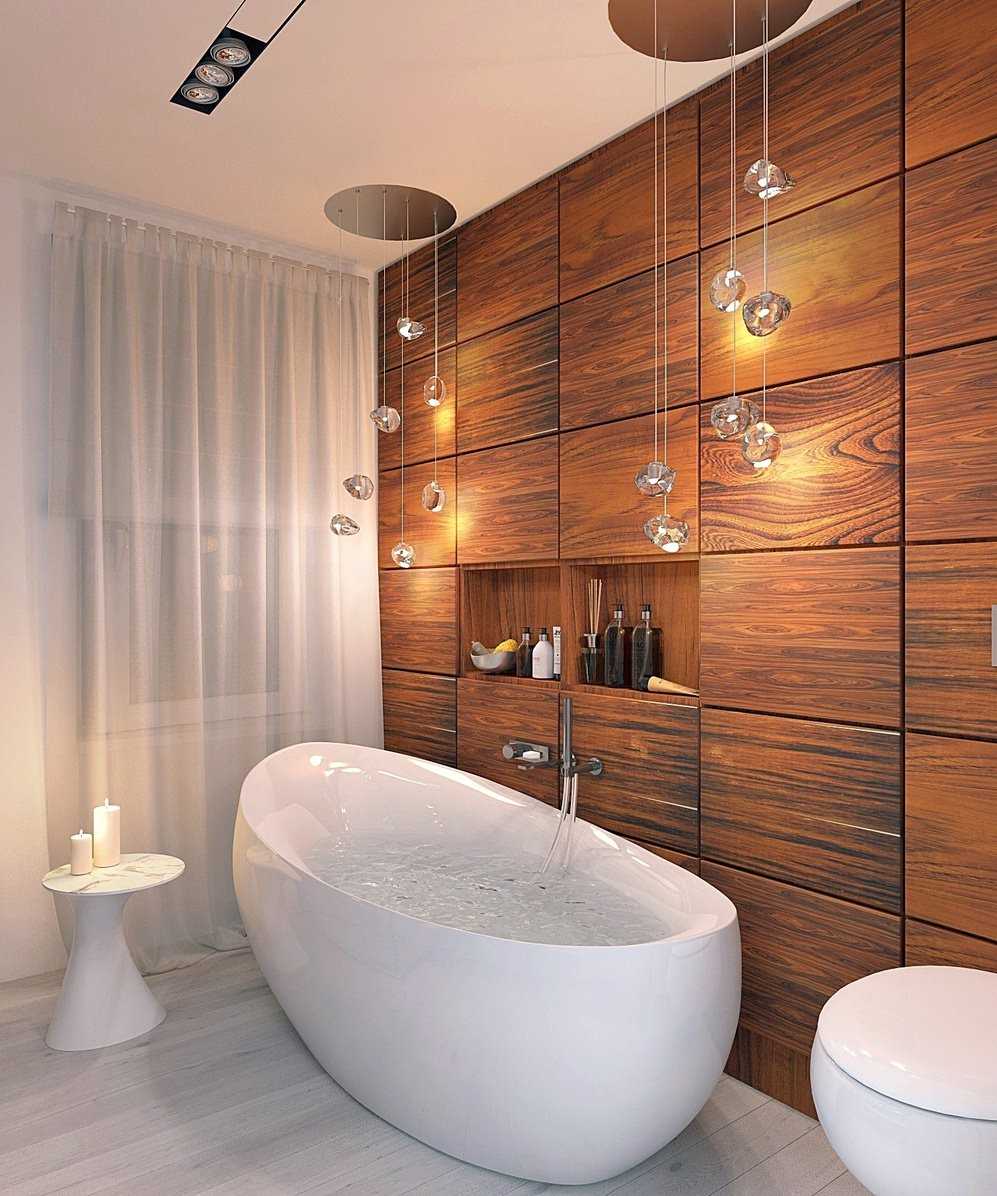 La idea de un interior luminoso de baño de 6 m2.