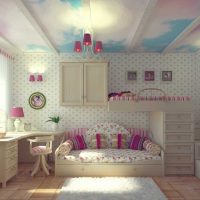 version originale du décor insolite d’une chambre d’enfant pour une photo de fille