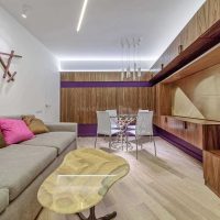 idée d'un décor lumineux d'un salon dans une image de style moderne