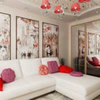 Salón de diseño de 18 metros cuadrados.