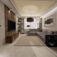 Salón de diseño interior de 18 metros cuadrados