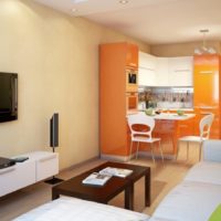 Salón de diseño interior de 18 metros cuadrados