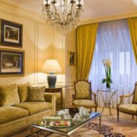 sala de estar de diseño de 18 metros cuadrados de estilo clásico