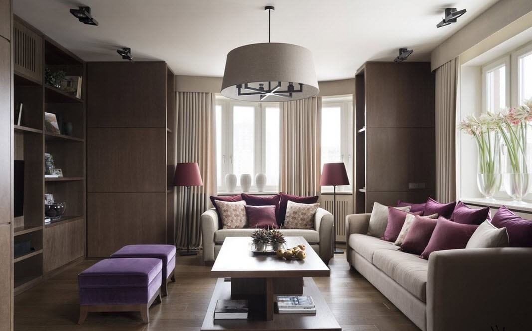 diseño interior del salón 18 m2