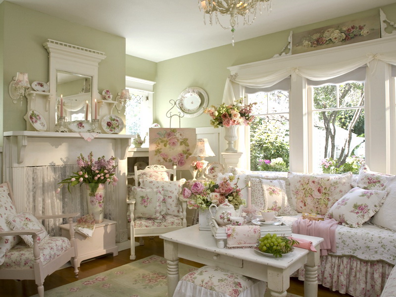 sala de estar en estilo provenzal