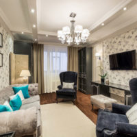 elegante salón de 18 m2