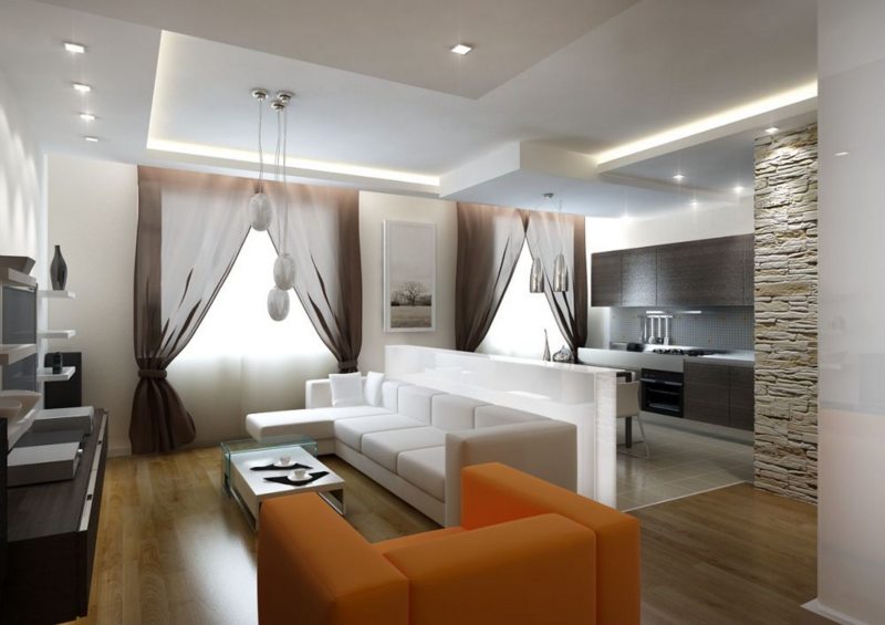 zonificación del salón 18 m2