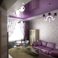 sala de estar diseño 18 sq púrpura