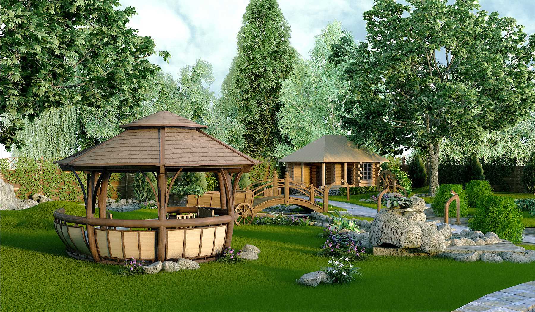 la possibilité d'utiliser des plantes lumineuses dans l'aménagement paysager du chalet