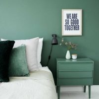 application verte dans une photo de conception d'appartement insolite