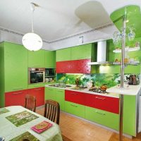exemple d'application de vert dans un bel intérieur d'une salle de photo