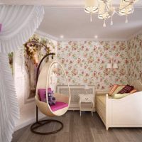 version du décor insolite d'une chambre pour une fille dans une image de style moderne