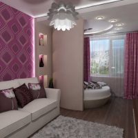 option de design lumineux d'une chambre de 18 m² la photo