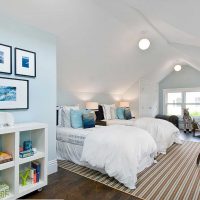 version d'une chambre d'enfant de style lumineux pour photo de deux filles