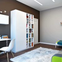 l'idée d'une combinaison de couleurs vives dans la conception d'une salle photo moderne