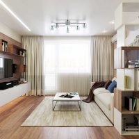 l'idée d'un décor lumineux d'une chambre salon de 20 m² photo