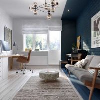 idée d'un intérieur inhabituel d'un appartement dans une photo de style scandinave