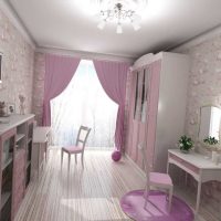 idée d'un style de chambre lumineuse pour une fille dans une photo de style moderne