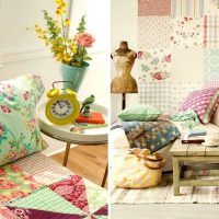 option d'un intérieur clair dans une salle à manger style patchwork photo