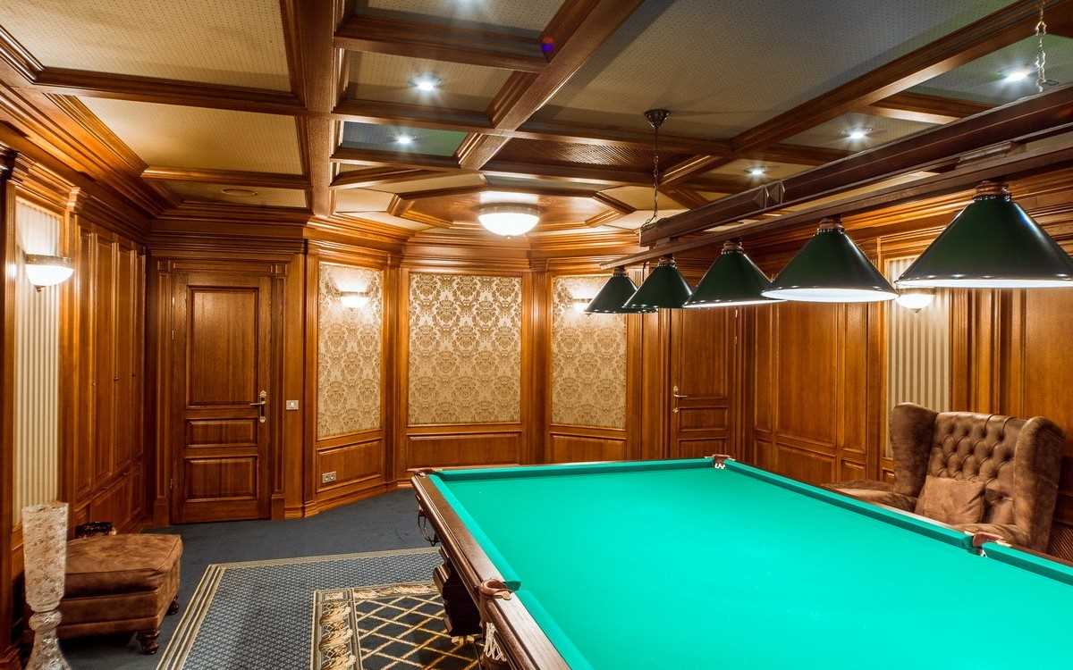 la idea de un hermoso estilo de sala de billar