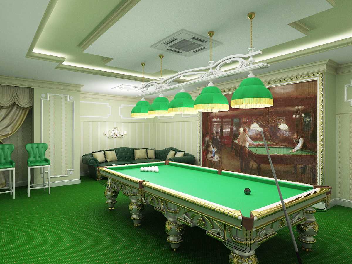 variante de un hermoso estilo de sala de billar