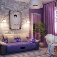 version du décor lumineux d'une chambre pour une fille dans une photo de style moderne