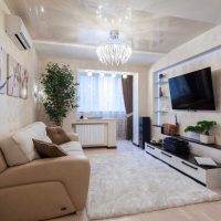 option d'un salon de style lumineux de 18 m² la photo