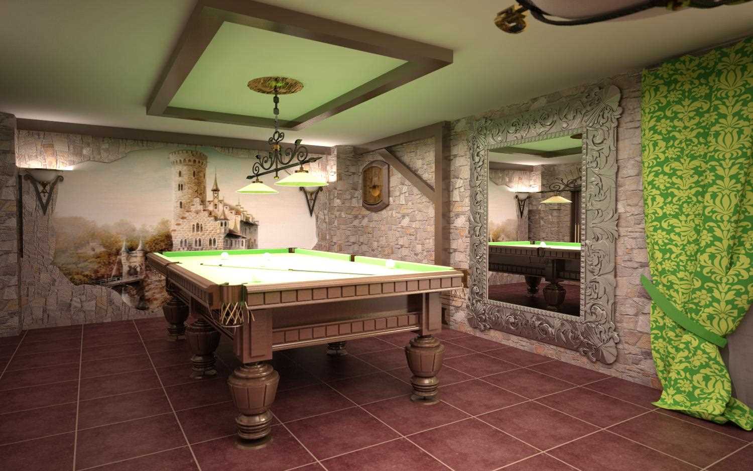 variante de un diseño de sala de billar ligero