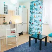 idée d'un intérieur lumineux d'un salon de 18 m² la photo