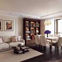 l'idée d'utiliser une couleur beige intéressante dans le style de l'appartement