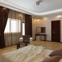 variante de l'utilisation de la couleur beige inhabituelle dans la conception de la maison