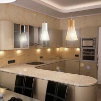 Un exemple d'application d'une photo de design de cuisine légère