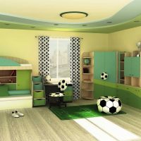 idée d'appliquer la couleur verte dans un intérieur clair d'une salle de photo