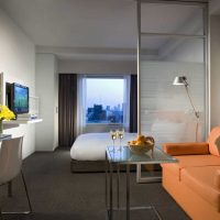 idée de design inhabituel d'une photo d'appartement