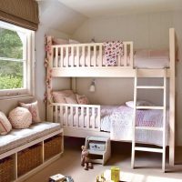 version du décor insolite d'une chambre d'enfants pour deux filles photo