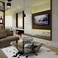 l'idée d'un décor inhabituel d'une chambre salon de 20 m² photo