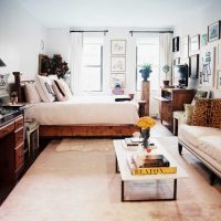 option d'une belle salle de séjour de style chambre à coucher 20 m² photo