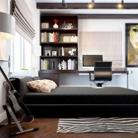 idée d'un style lumineux d'une chambre pour une photo de jeune homme