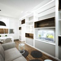 variante d'une combinaison de couleurs vives dans le style d'un appartement moderne photo