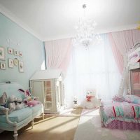 variante d'un intérieur de chambre lumineuse pour une fille dans une photo de style moderne