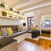 Variante de la chambre à coucher au design lumineux de 20 m² photo