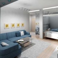 l'idée d'un beau design d'une chambre de 18 m² photo